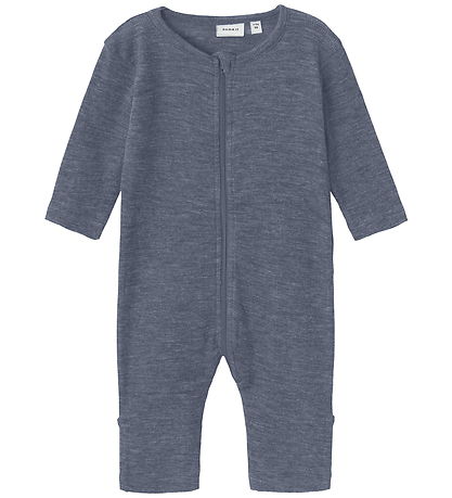Name It Pyjamapak - Wol/Zijde - Rib - NbmWossa - Folkstonegrijs