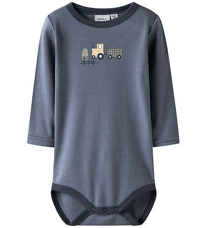 Name It Samfella l/e - Ull - NbmWillit - Folkstone Grey/Tractor