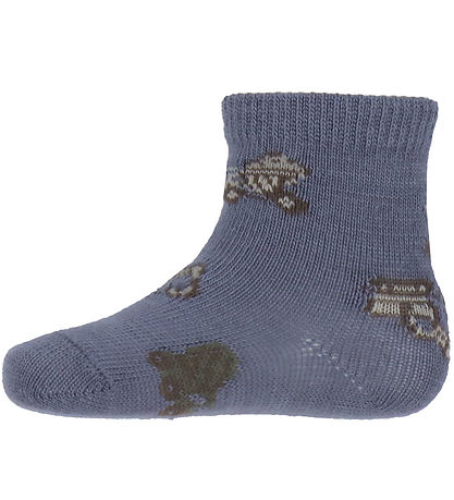 Name It Sokkar - Ull/Bómull - 4 Pakki - NbmWak - Folkstone Grey/