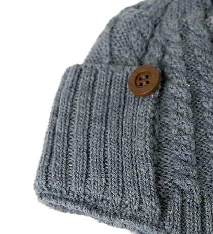 Name It Beanie - Wool/Cotton - NbmWrilla - Folkstone Grey