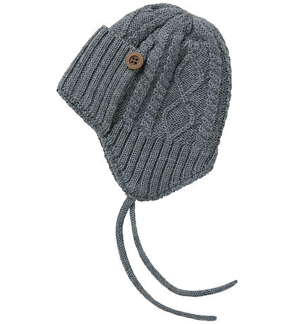 Name It Beanie - Wool/Cotton - NbmWrilla - Folkstone Grey