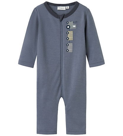 Name It Pyjamapak - Wol - NbmWillit - Folkstone grijs/Tractor
