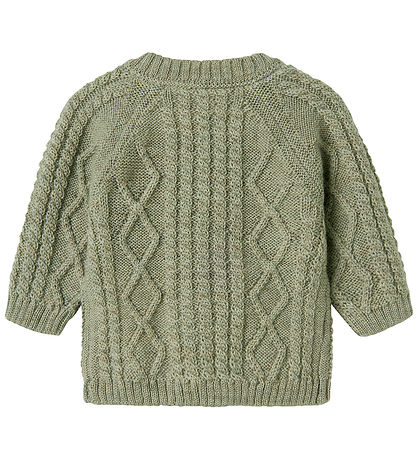 Name It Cardigan - Wool - Knitted - NbmWrilla - Dried Sage