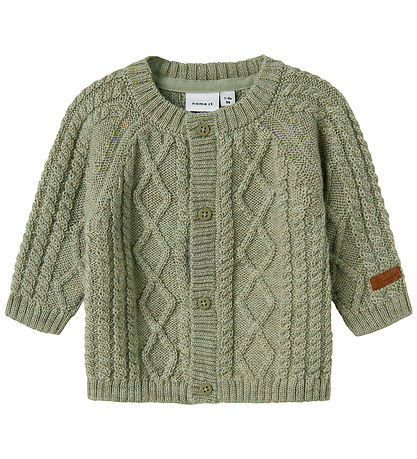 Name It Cardigan - Wool - Knitted - NbmWrilla - Dried Sage