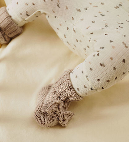 Name It Booties - Wool - Knitted - NbfWrilla - Shadow Gray