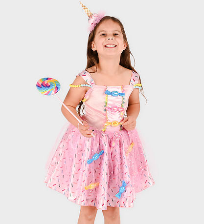 Den Goda Fen Búningur - Dress Candy - Bleikt