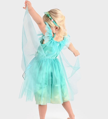 Den Goda Fen Búningur - Dress Þverslaufa Fairy - Blátt