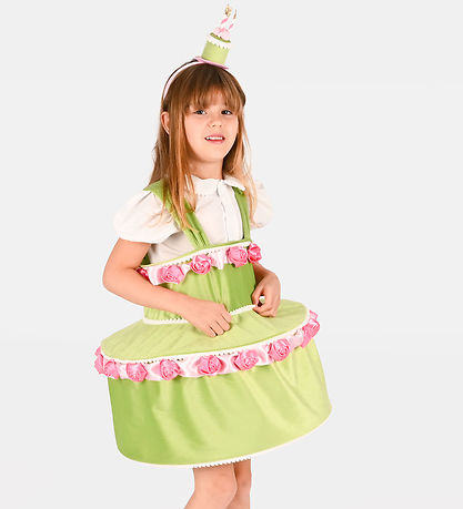 Den Goda Fen Verkleedkleren - Dress Cake w Diadeem - Green