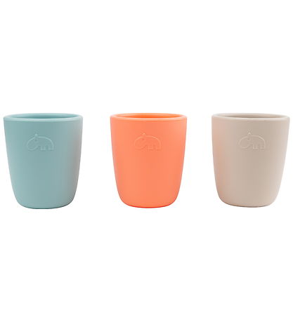 Done by Deer Cups - Silicone - 3-Pack - Coral/Sand/Blue
