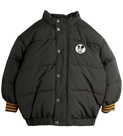 Mini Rodini Winterjacke - Ritzratz Patch Pouf - Schwarz
