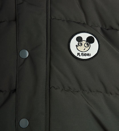 Mini Rodini Winterjacke - Ritzratz Patch Pouf - Schwarz