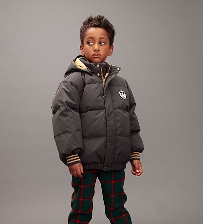 Mini Rodini Winter Coat - Ritzratz Patch Pouf - Black