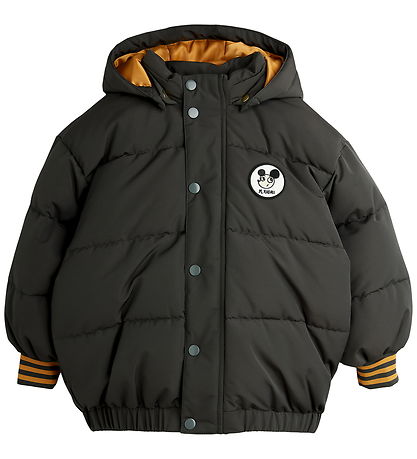 Mini Rodini Winterjacke - Ritzratz Patch Pouf - Schwarz