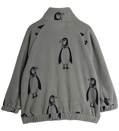 Mini Rodini Fleecejacke - Penguin - Grau