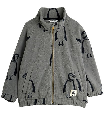 Mini Rodini Fleecejacke - Penguin - Grau