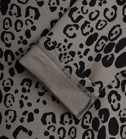 Mini Rodini Bluse - Leopard Gebürstet Top - Grau/Schwarz