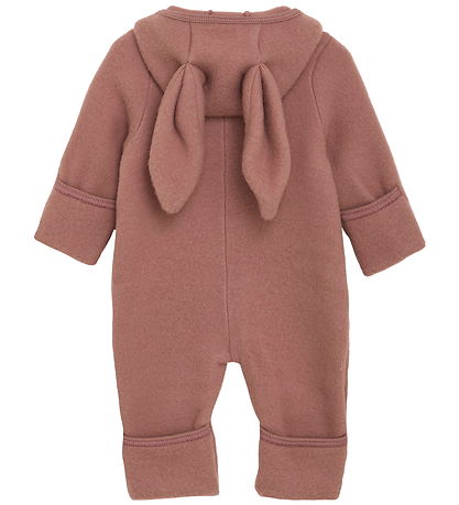 Huttelihut Pramsuit - Wool fleece - Burlwood w. Ears