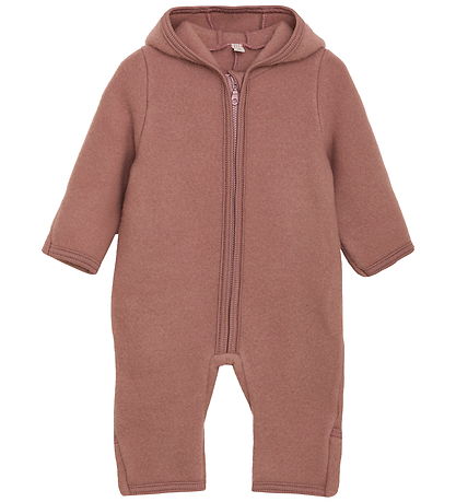 Huttelihut Pramsuit - Wool fleece - Burlwood w. Ears