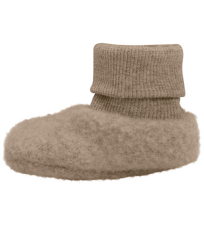 Huttelihut Booties - Wool fleece - 2-layer - Savannah Melange