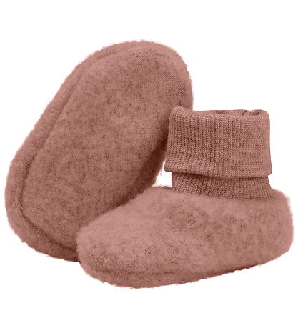 Huttelihut Booties - Wool fleece - 2-layer - Burlwood
