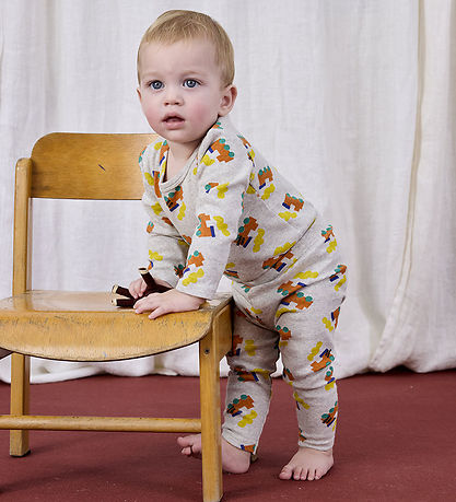 Bobo Choses Leggings - Tsjú Tsjú Út Um Allt - Light Grey Heather