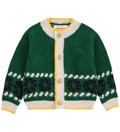 Bobo Choses Cardigan - Knitted - Wool - Kaleidoscope jacquard - 