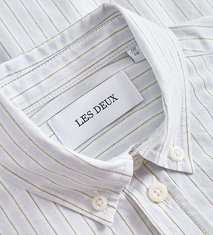 Les Deux Hemd - Kent Print Stripe - Xenon Blue