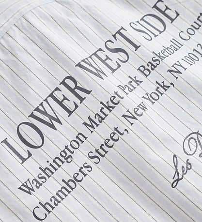 Les Deux Hemd - Kent Print Stripe - Xenon Blue