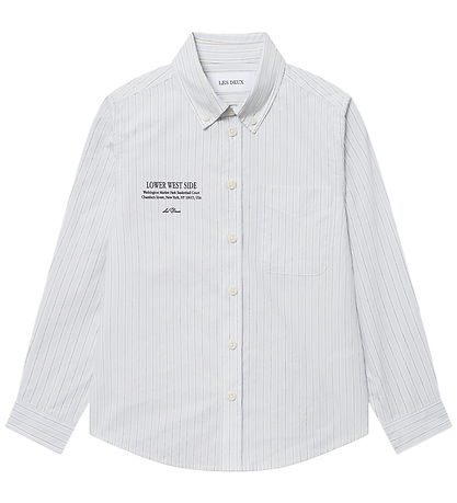 Les Deux Hemd - Kent Print Stripe - Xenon Blue