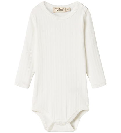 MarMar Bodysuit l/s - Rib - Benedicte - Gentle White