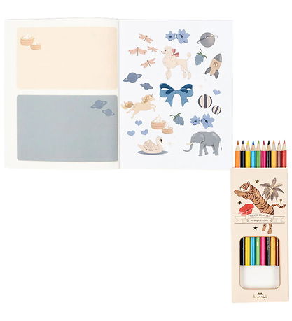 Konges Sløjd Activity Book w. Colouring Pencils - Multi