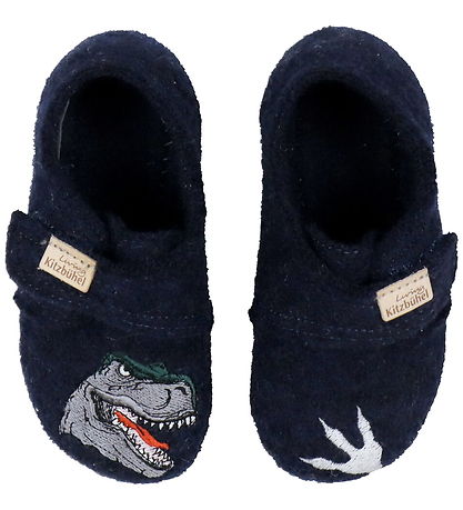 Living Kitzbühel Slippers - Wool - Nachtblau w. T-Rex