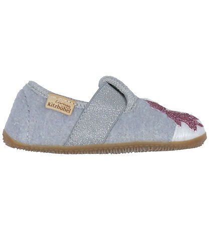 Living Kitzbühel Ballerina Slippers - Wool - Hellgrau w. Unicorn