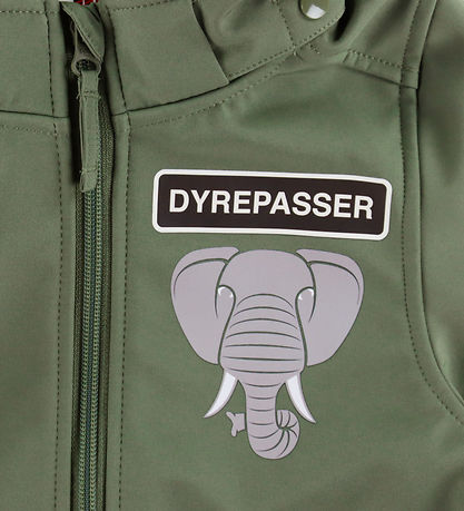 DYR-Cph Softshelljacka m. Fleece - Vilt djur - Soft Khaki Elefan