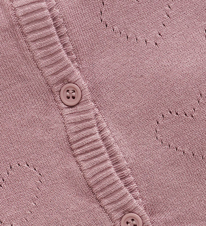 Creamie Cardigan - Viscose/Nælon - Pointelle - Viðarrós