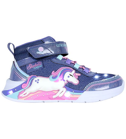 Skechers Boots w. Light - Unicorn Chaser - Navy/Multi