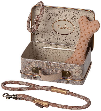 Maileg Suitcase w. Dog accessories - Rose