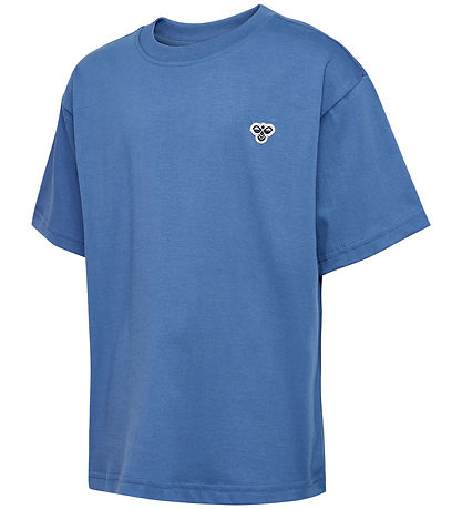 Hummel Stuttermabolur - HmlJR - Hollenska Blue M. Lógó