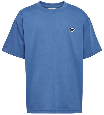 Hummel Stuttermabolur - HmlJR - Hollenska Blue M. Lógó