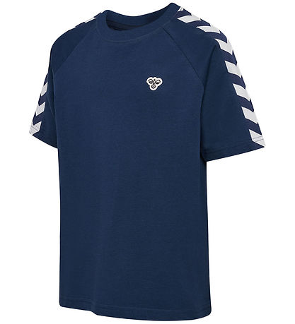 Hummel Stuttermabolur - HmlJR skjalasafn - Dress Blues M. Lógó