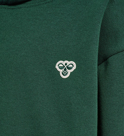 Hummel Kapuzenpullover - HmlJR - Dunkelgrün m. Logo