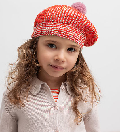 MarMar Basker - Stickad - Ull/Bomull - Alexo - Tomat Stripe