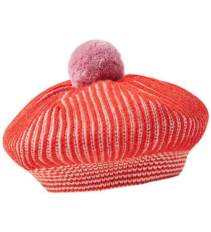 MarMar Basker - Stickad - Ull/Bomull - Alexo - Tomat Stripe
