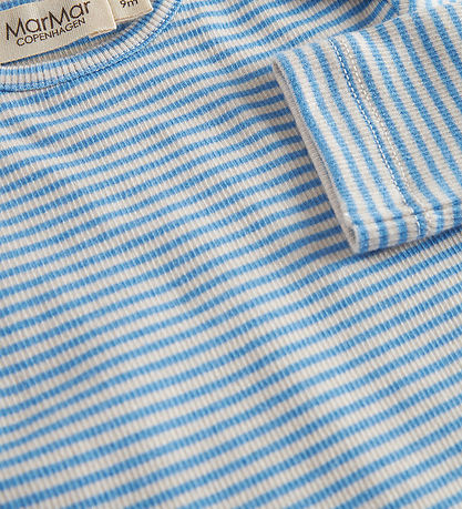 MarMar Samfella l/e - Rib - Modal - Fætur - Blue Stripe