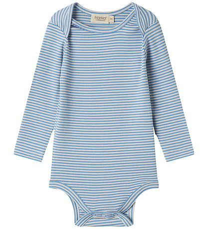 MarMar Samfella l/e - Rib - Modal - Fætur - Blue Stripe
