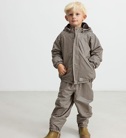 MarMar Regntøy M Fleece - PU - OBO - Brown Stripe