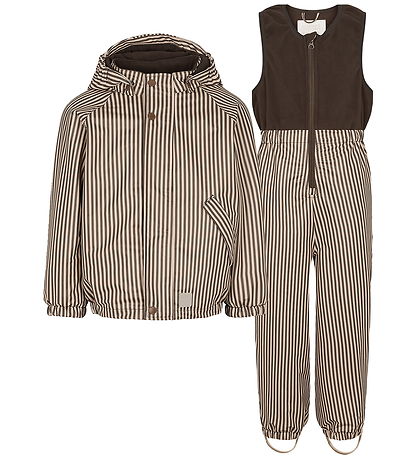MarMar Regntøy M Fleece - PU - OBO - Brown Stripe