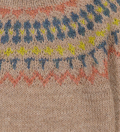 MarMar Blouse - Wool - Tuso - Brown/Multicolour
