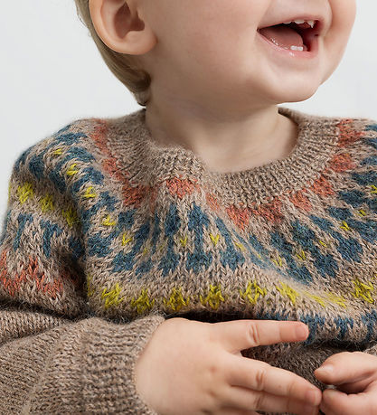 MarMar Blouse - Wool - Tuso - Brown/Multicolour