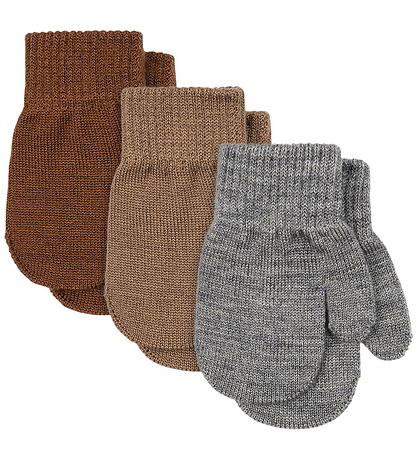 Konges Sløjd Fäustlinge - Wolle/Acryl - Filla - 3er-Pack - Grey 